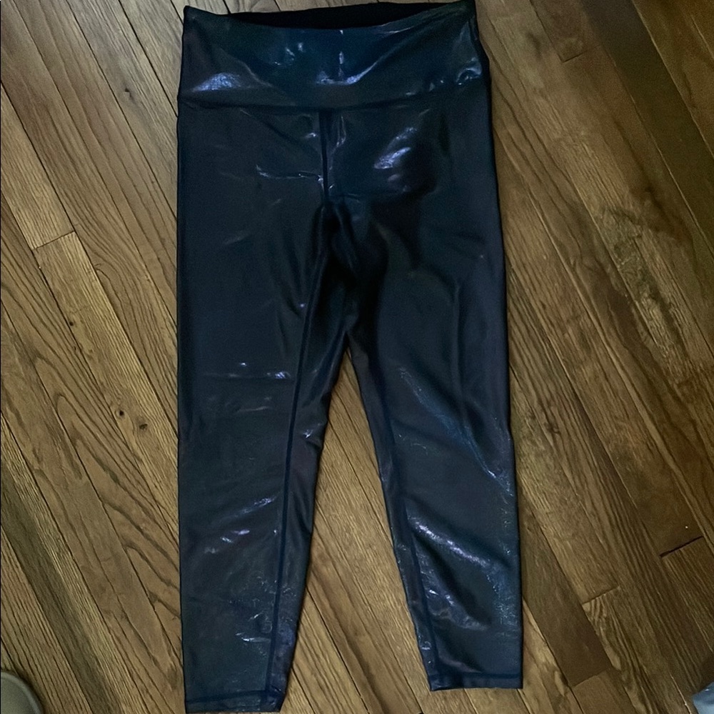 Zyia navy blue glitter leggings